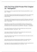  ASA Test Prep 2018 Private Pilot Chapter 10&colon; "Navigation" Written Exam Questions With Well Elaboration Answers&period;