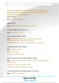 Advanced Health Assessment and Diagnostic Reasoning Questions with Detailed Verified Answers &lpar;100&percnt; Correct  Answers&rpar; &sol;Already Graded A&plus; Subjective Data Ans&colon; Things the pt tells you