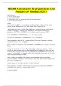 HEENT Assessment Test Questions And Answers A&plus; Graded 2025&excl;&excl;&excl;