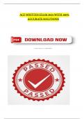 ACF WRITTEN EXAM 2025 WITH 100&percnt; ACCURATE SOLUTIONS