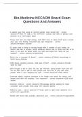Bio-Medicine NCCAOM Board Exam Questions And Answers