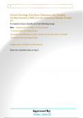Clinical Oncology Final Exam Questions with Detailed  Verified Answers &lpar;100&percnt; Correct Answers&rpar; &sol;Already Graded  A&plus;