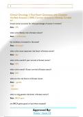 Clinical Oncology 2 Final Exam Questions with Detailed  Verified Answers &lpar;100&percnt; Correct Answers&rpar; &sol;Already Graded  A&plus;
