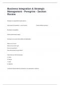 Business Integration & Strategic Management - Peregrine - Section Review Exam Questions With Actual Questions With Correct Answers&period;