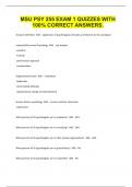 MSU PSY 255 EXAM 1 QUIZZES WITH 100&percnt; CORRECT ANSWERS&period;
