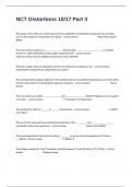 NCT Distortions 10&sol;17 Part 3 Review Exam Questions And Answers success Guaranteed&period;