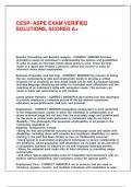 CESP- ASPE EXAM VERIFIED SOLUTIONS&comma; SCORED A&plus;&period;