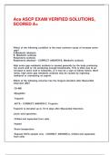 Ace ASCP EXAM VERIFIED SOLUTIONS&comma; SCORED A&plus;&period;