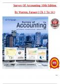 Test Bank For Survey of Accounting 10th Edition by Carl Warren&comma; Amanda Farmer&comma; Jefferson P&period; Jones All 1-14 Chapters Covered &comma;Latest Edition