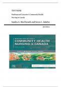 Test Bank For Stanhope and Lancaster's Community Health Nursing in Canada 4th Edition by Sandra A&period; MacDonald&vert;&vert;ISBN NO&colon;10&comma;0323693954&vert;&vert;ISBN NO&colon;13&comma;978-0323693950&vert;&vert;All Chapters&vert;&vert;Complete Guide A&plus;
