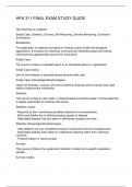 HPA 311 FINAL EXAM STUDY GUIDE