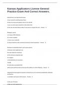 Kansas Applicators License General Practice Exam And Correct Answers&period;