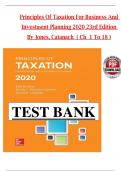 Solution Manual for Principles of Taxation for Business and Investment Planning 2020 Edition 23rd Edition by Sally M. Jones, Shelley C. Rhoades-Catanach & Sandra R. Callaghan verified chapters 1 - 18 questions with complete solutions.