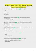 NUR 158 test 2 UPDATED  Exam Questions  and CORRECT Answers 