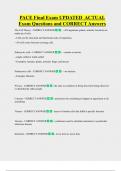 PACE Final Exam UPDATED  ACTUAL    Exam Questions and CORRECT Answers