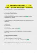 Z-51  Bundled Exam Questions WITH  CORRECT Answers