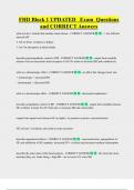 FHD Block 1 UPDATED   Exam  Questions  and CORRECT Answers