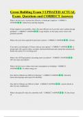 Green Building Exam 3 UPDATED ACTUAL   Exam  Questions and CORRECT Answers 