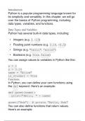 Introduction to python program