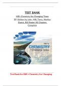 Test Bank - Hill's Chemistry for Changing Times 15th edition Hill's Chemistry for Changing Times &comma; John Hill&comma; Chapter 1 - 21&vert;ISBN&colon; 9780134878102&vert;newest edition 2025 A&plus;
