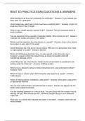 BOAT ED PRACTICE EXAM QUESTIONS & ANSWERS