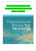 Test Bank For Theoretical Basis for Nursing&comma; 6th American Edition&comma; by Melanie McEwen&semi; Evelyn M&period; Wills&comma; All Chapters included with verified Answers