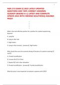 NUR 215 EXAM 3&vert;&vert; 2025 LATELY UPDATED QUESTIONS AND 100&percnt; CORRECT ANSWERS ALREADY GRADED A&plus;&vert;&vert; LATEST AND COMPLETE UPDATE 2025 WITH VERIFIED SOLUTIONS&vert;&vert; ASSURED PASS&excl;&excl;