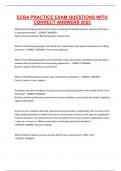  ECBA PRACTICE EXAM QUESTIONS WITH CORRECT ANSWERS 2025