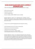 ECBA EXAM QUESTIONS WITH CORRECT ANSWERS 2025