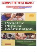 COMPLETE TEST BANK&colon;  FOR PEDIATRIC PHYSICAL EXAMINATION&colon; AN ILLUSTRATED HANDBOOK 2ND EDITION BY KAREN G&period; DUDERSTADT PHD LATEST UPDATE GRADED A&plus;