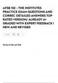 AFSB 152 - THE INSTITUTES PRACTICE EXAM QUESTIONS AND CORREC DETAILED ANSWERS TOP RATED VERSION&sol; ALREADY A&plus; GRADED WITH EXPERT FEEDBACK &vert; NEW AND REVISED