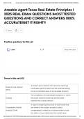 Aceable Agent Texas Real Estate Principles I 2025 REAL EXAM QUESTIONS &vert;MOST TESTED QUESTIONS AND CORRECT ANSWERS &vert;100&percnt; ACCURATE&vert;GET IT RIGHT&excl;&excl;