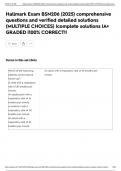 Hallmark Exam BSN206 &lpar;2025&rpar; comprehensive questions and verified detailed solutions &lpar;MULTIPLE CHOICES&rpar; &vert;complete solutions &vert;A&plus; GRADED &vert;100&percnt; CORRECT&excl;&excl;