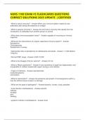 NURS 1100 EXAM &num;3 FLASHCARDS QUESTIONS CORRECT SOLUTIONS 2025 UPDATE  &vert; CERTIFIED
