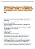ALL ABOUT LEADERSHIP EXAMS ATI TESTBANKS >>LEADERSHIP ATI PROCTORED EXAM QUESTIONS AND CORRECT ANSWERS|| LATEST UPDATED 2025|| GRADED A+