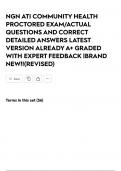 NGN ATI COMMUNITY HEALTH PROCTORED EXAM&sol;ACTUAL QUESTIONS AND CORRECT DETAILED ANSWERS LATEST VERSION ALREADY A&plus; GRADED WITH EXPERT FEEDBACK &vert;BRAND NEW&excl;&excl;&lpar;REVISED&rpar;