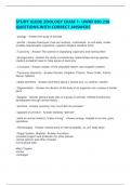  STUDY GUIDE ZOOLOGY EXAM 1- UWRF BIO 230 QUESTIONS WITH CORRECT ANSWERS
