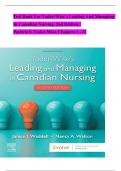 TEST BANK FOR YODER-WISE&rsquo;S LEADING AND MANAGING IN CANADIAN NURSING&comma; 2ND EDITION&comma; PATRICIA S&period; YODER-WISE&comma; JANICE WADDELL&comma; NANCY WALTON &vert; ALL 32 CHAPTERS COVERED &vert; COMPLETE GUIDE