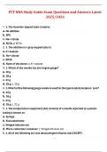 PCT NHA Study Guide Exam Questions and Answers Latest 2025&sol;2026