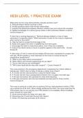 HESI LEVEL 1 PRACTICE EXAM 2025 QUESTIONS WITH 100 &percnt; CORRECT ANSWERS VERIFIED