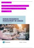 Test Bank for Human Resources Management in Canada&comma; 15th Canadian Edition by Gary Dessler All Chapters 1-17 Covered Latest Guide Graded A&plus;