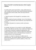 Buttaro Final 667 revised final Questions With Complete Solutions