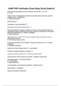 AANP FNP Certification Exam Study Guide Graded A