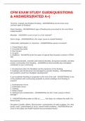 CFM EXAM STUDY GUIDEQUESTIONS & ANSWERS&lpar;RATED A&plus;&rpar;