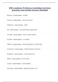 GRE vocabulary Proficiency knowledge test Exam Questions and certified Answers 2024&sol;2025