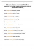 GRE words Objective Assessment Guide Exam Questions and Already graded Solutions and Assured Satisfactions 2024&sol;2025