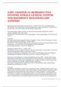 AAPC CHAPTER 13&colon; REPRODUCTIVE SYSTEMS&comma; FEMALE GENITAL SYSTEM&comma; AND MATERNITY QUESTIONS AND ANSWERS