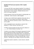 MCPHS FNP Final exam Questions With Complete Solutions