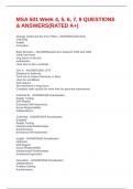 MSA 501 Week 4&comma; 5&comma; 6&comma; 7&comma; 8 QUESTIONS & ANSWERS&lpar;RATED A&plus;&rpar;