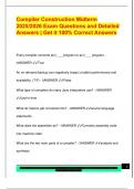 Compiler Construction Midterm  2025&sol;2026 Exam Questions and Detailed  Answers &vert; Get it 100&percnt; Correct Answers 